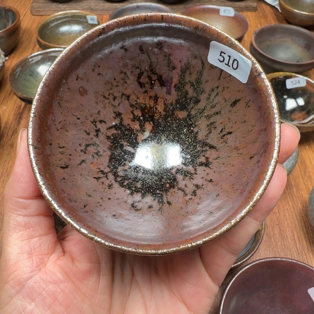 柴烧建盏茶盏茶杯510