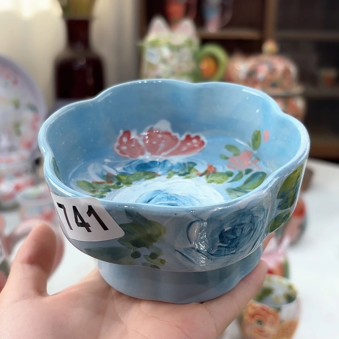 景德镇手绘高温釉下彩陶瓷茶具