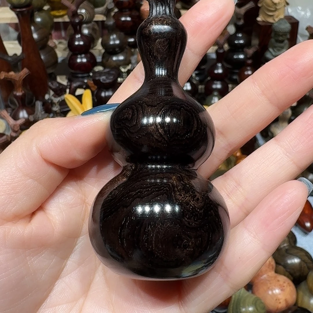 @***白香榧木紫光檀直径4.0葫芦