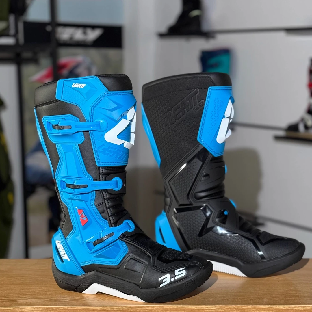 南非leatt越野摩托车靴子越野靴 3.5蓝色 44.5码【42.43脚穿】