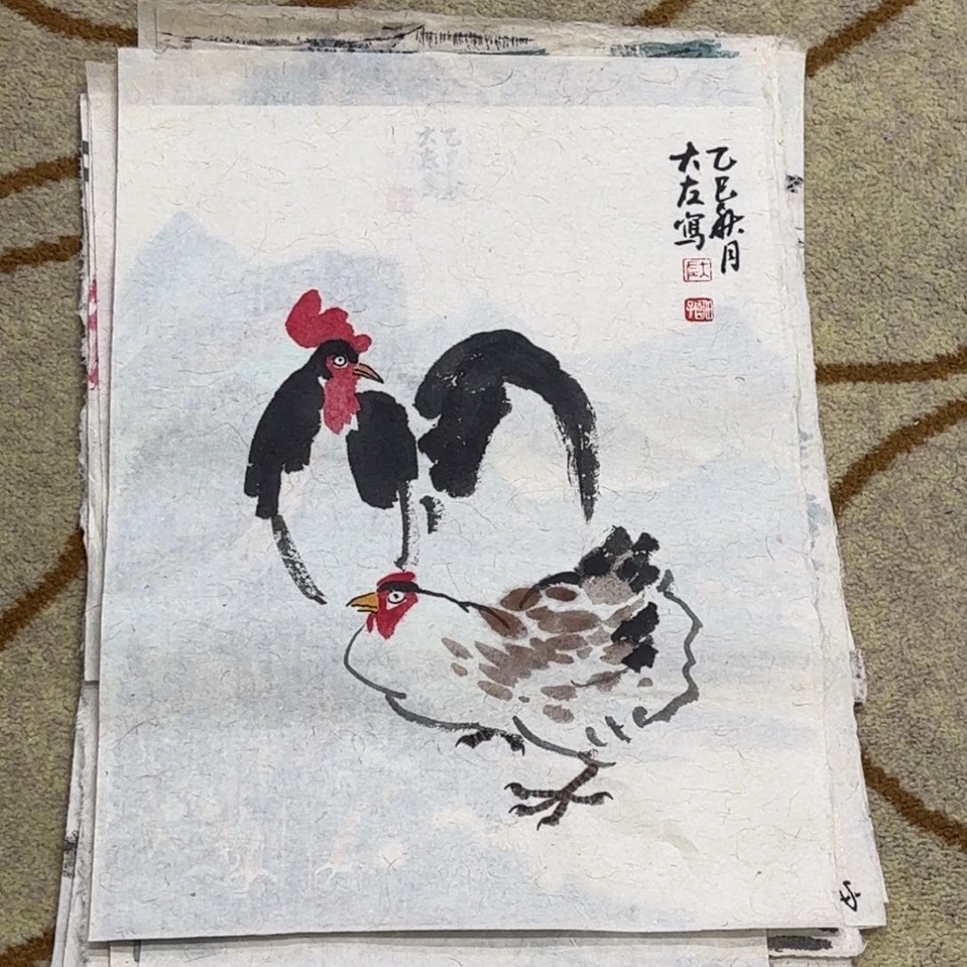 国画大左老师作品刘