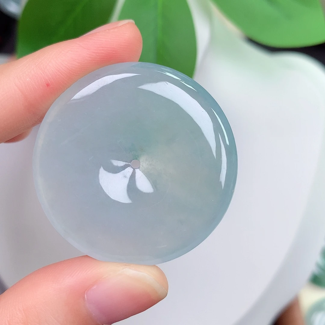 颈饰未镶嵌翡翠平安扣 35.6-5.6mm