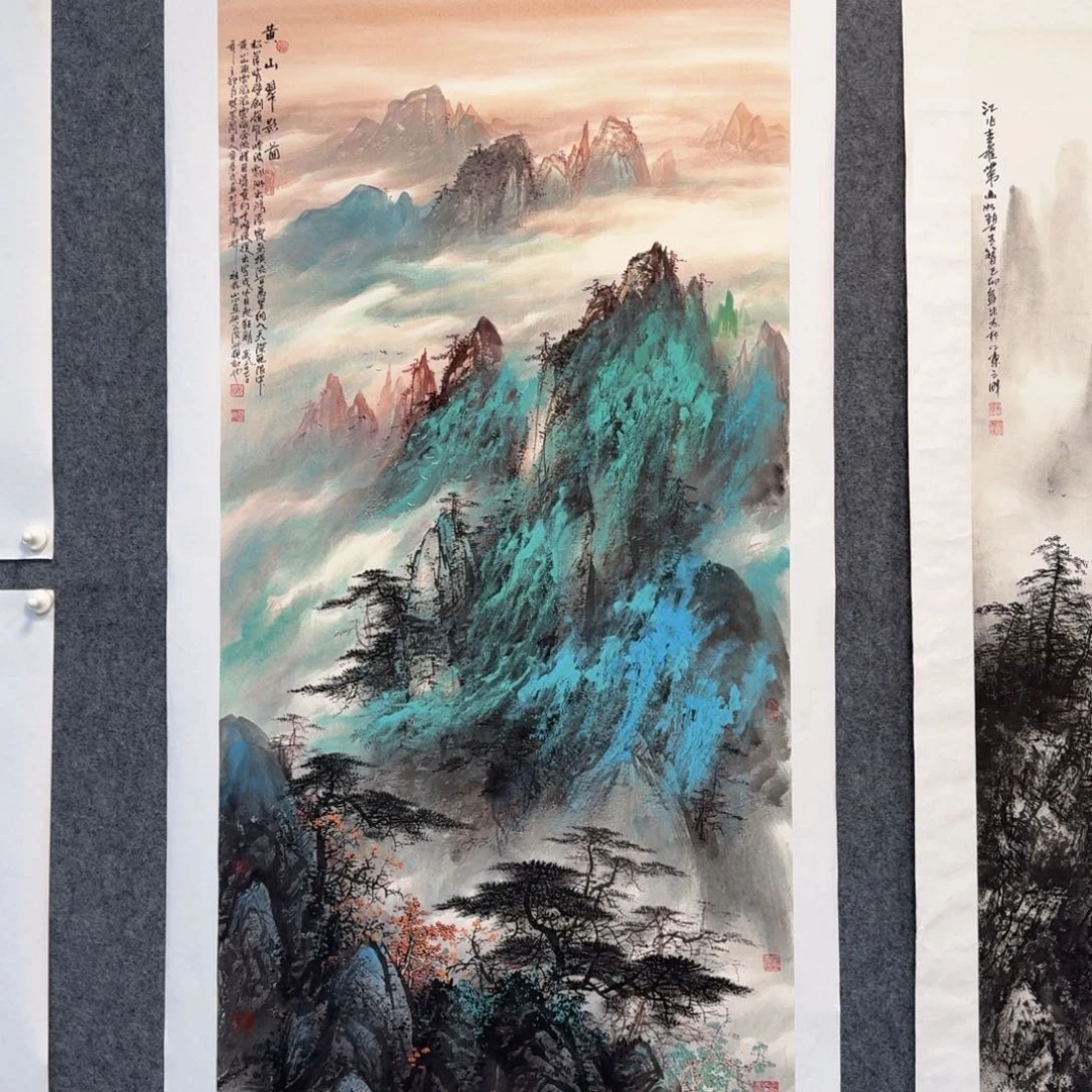 国画国画作品山水花鸟