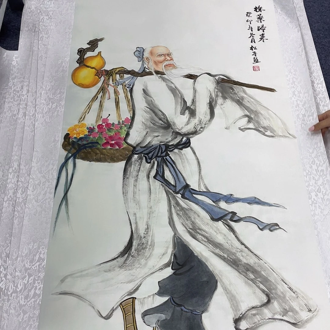 国画作品小姐姐放漏…