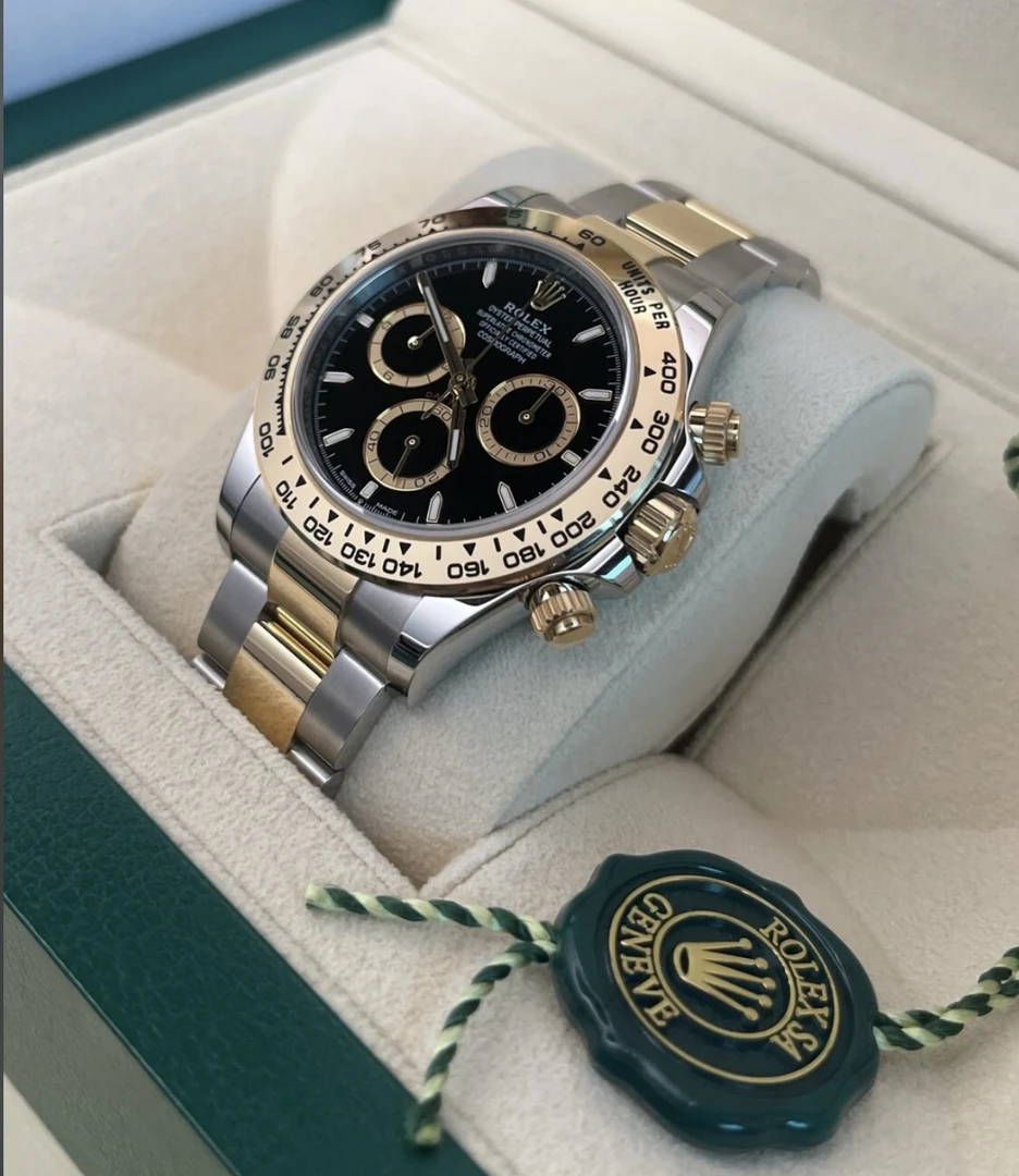 99新 Rolex/劳力士 126503-0003间金黑条，24年二手国行，全套全长