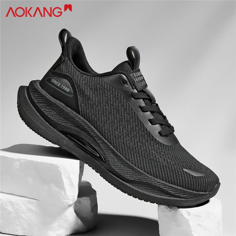 2025秋季保暖跑步鞋舒适跑鞋百搭轻便黑色休闲跑鞋