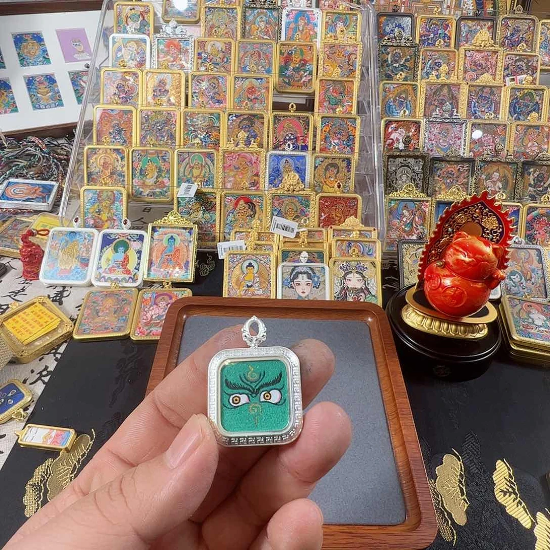 吊坠*️****纯手绘唐卡五路佛眼