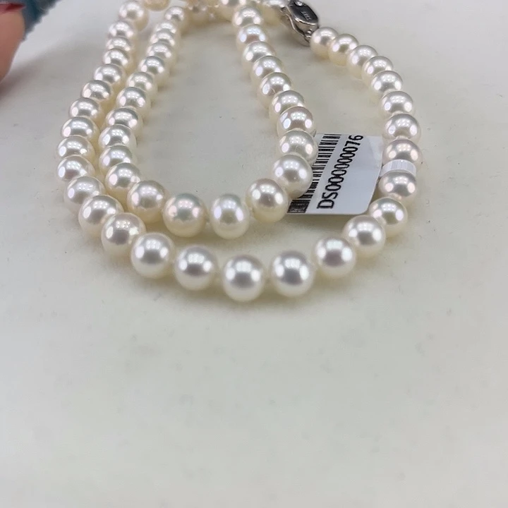 淡水珍珠银S925镶嵌颈饰7➕极光奥绿光高品