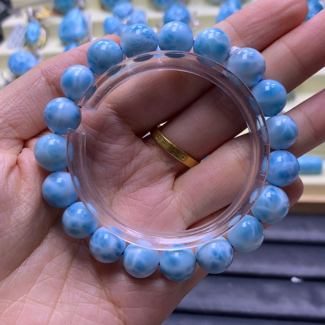 针钠钙石（海纹石）未镶嵌手串10+手串