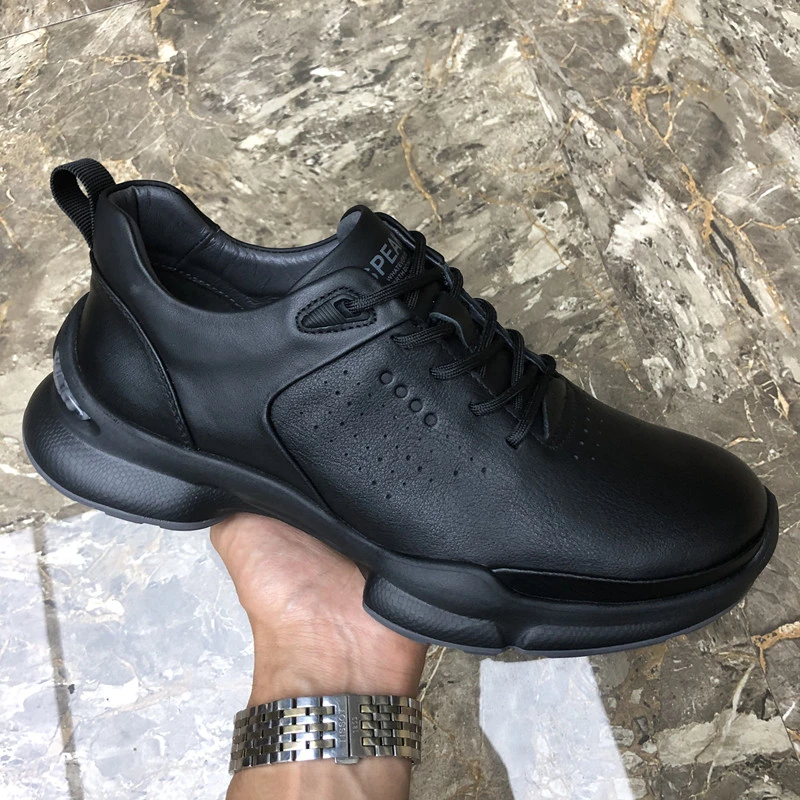 2025新款男士低帮四季通用轻质透气职场休闲风休闲皮鞋修面皮潮鞋