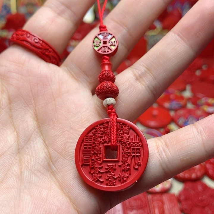 天然辰砂工艺品朱砂手机坠