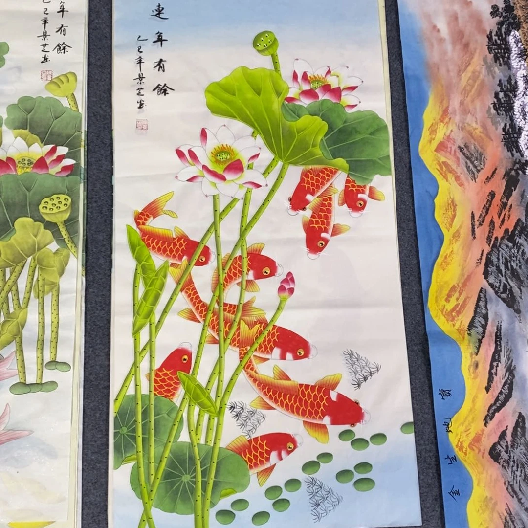 国画尺寸100✖️50三尺工笔手绘画