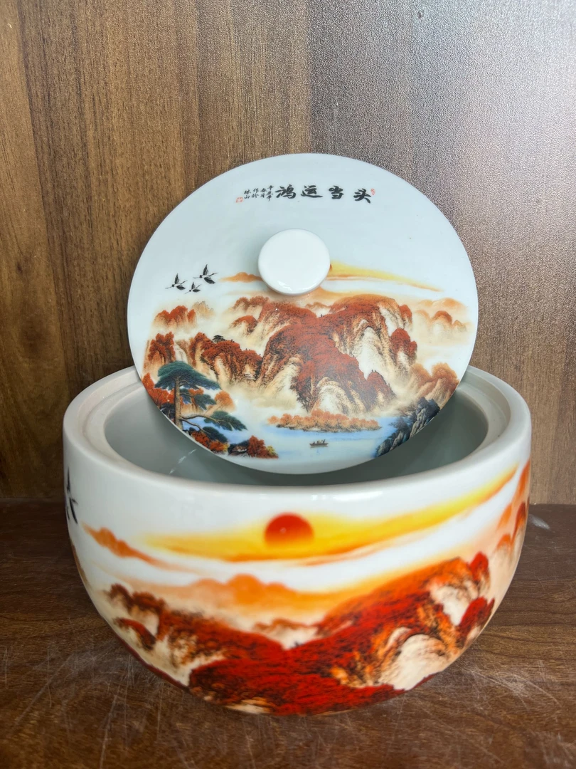 B062景德镇制陶瓷鸿运当头3斤容量1件