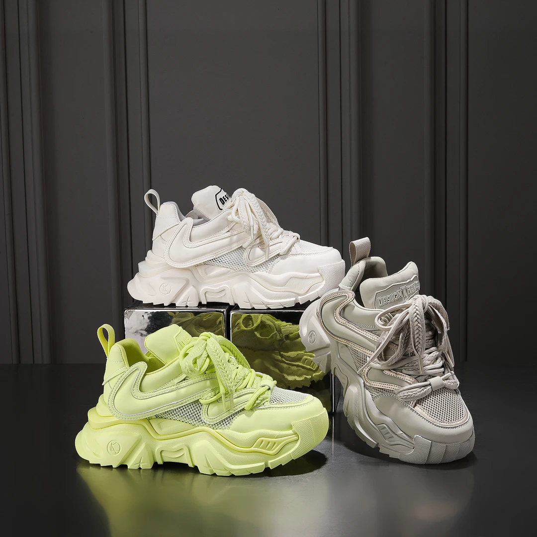 【JIA JIA】增高6cm时尚厚底百搭潮流夏季透气女士休闲鞋675-6