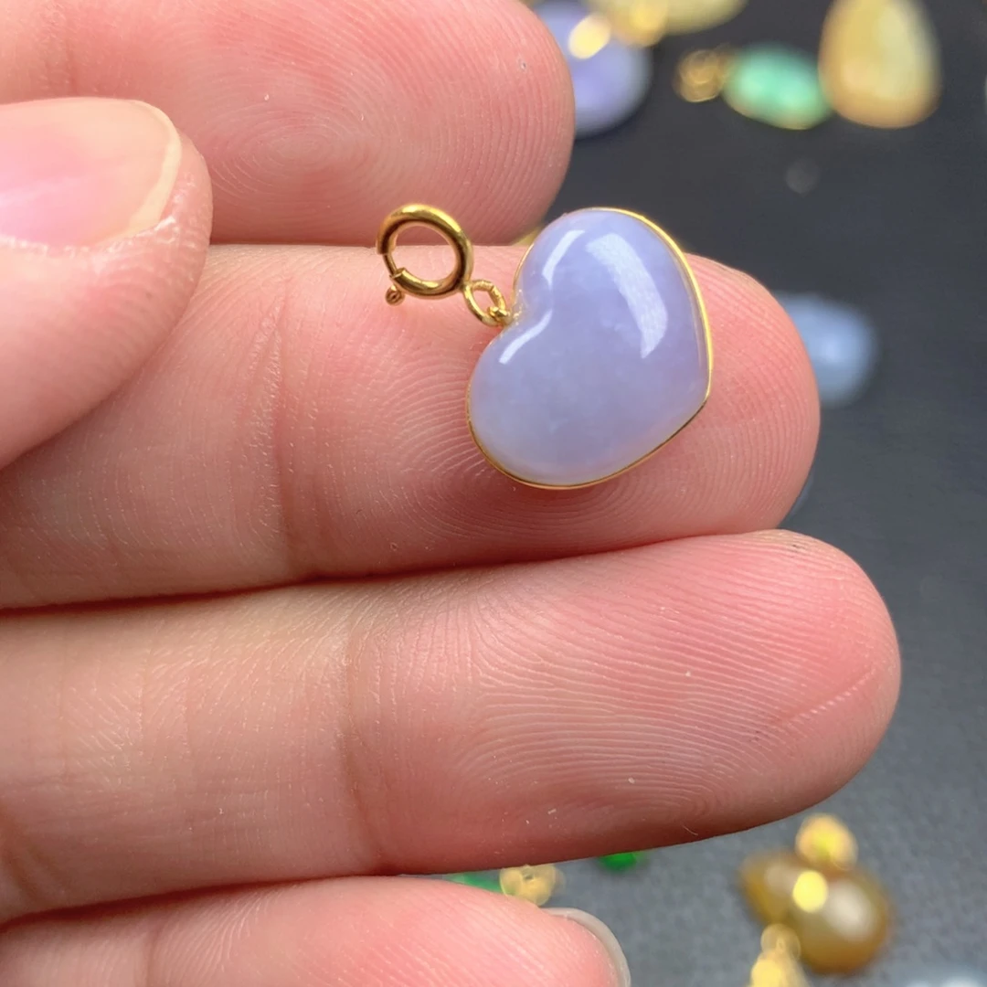 【闪购商品】颈饰18K金镶嵌翡翠翡翠