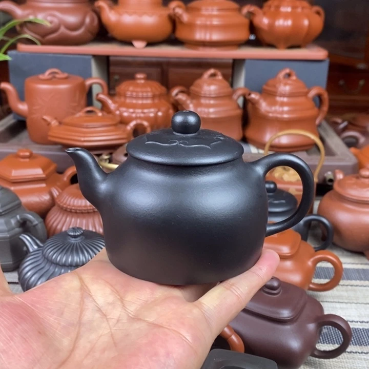 紫砂茶壶小如意220Cc原矿老紫泥捂灰工艺特价