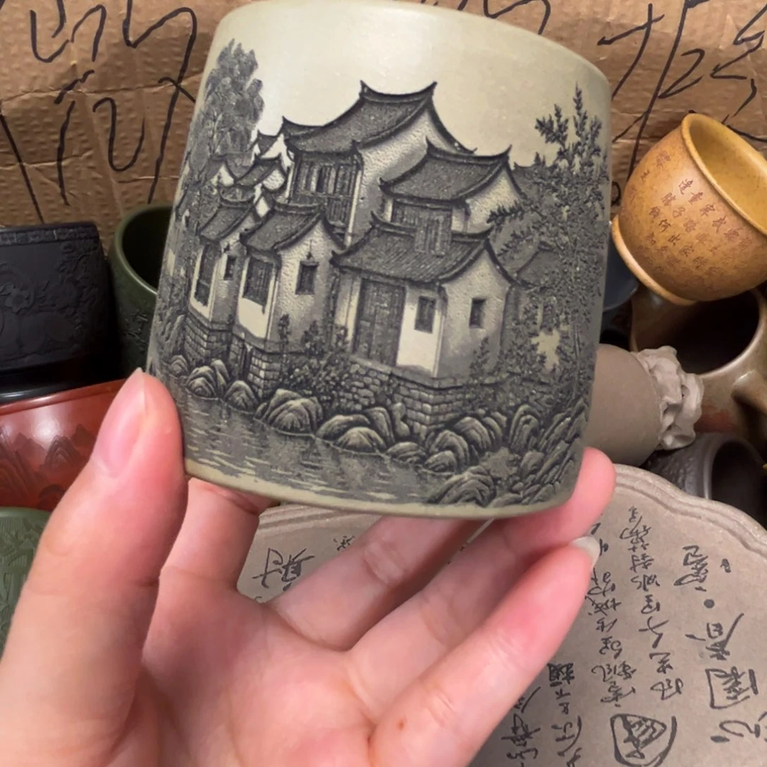 茶杯紫砂宜兴紫砂正品原矿