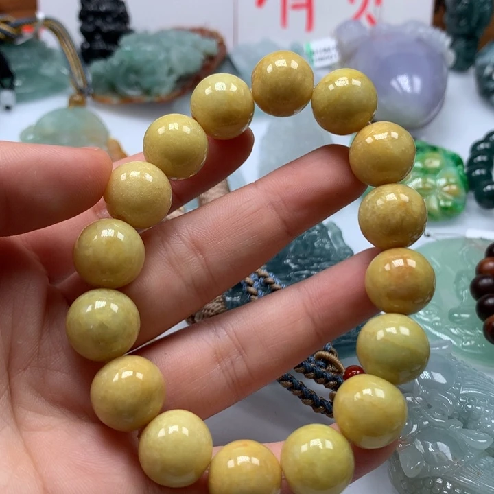 翡翠颈饰未镶嵌保真天然A货翡翠
