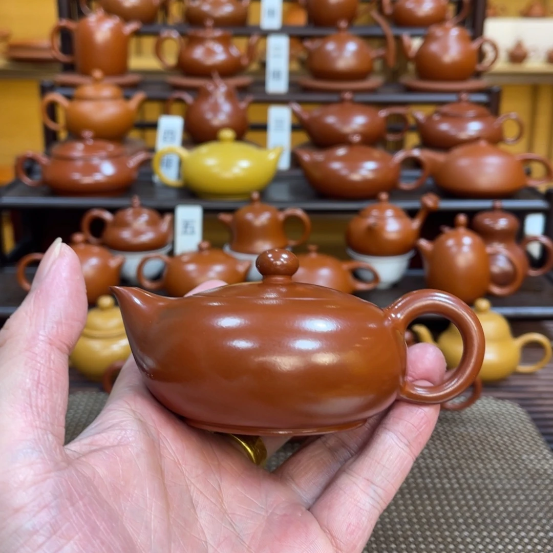 茶壶紫砂潮州手拉壶 红