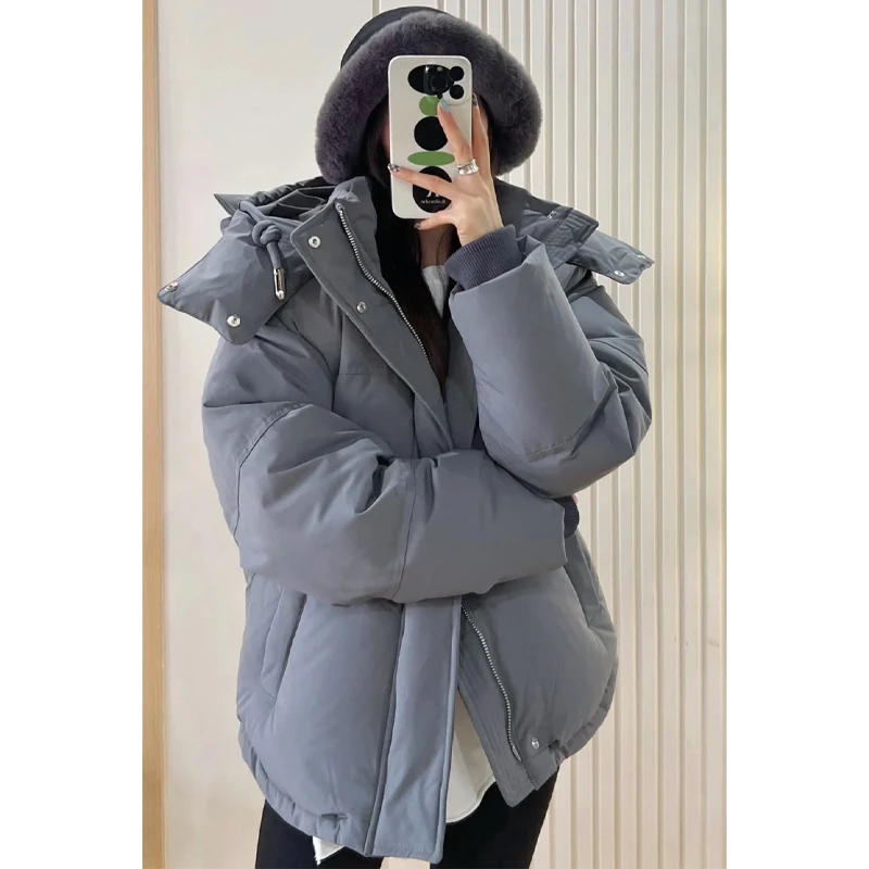 原单非市面货！AM极简面包羽绒服 徽标 防水连帽羽绒服C590