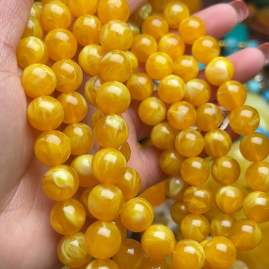 琥珀手串未镶嵌蜜蜡