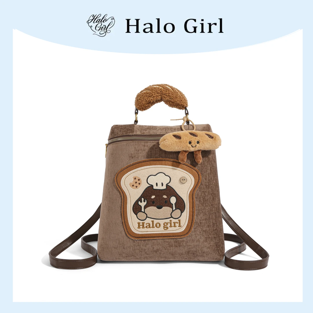 一张同学【长约28宽7高31单位厘米】法棍厨子手提双肩包C8028棕