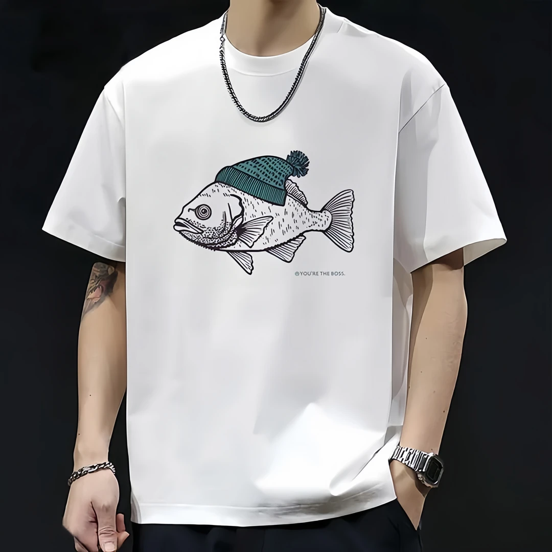 2025新款潮牌280g纯棉短袖t恤百搭小众设计图潮流时尚休闲上衣