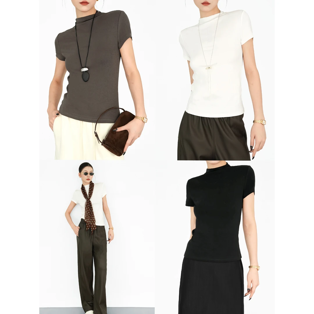 Nietzsche｜瘦瘦万搭T｜ 醋酸羊毛多色囤无限回购极简短袖T恤61968