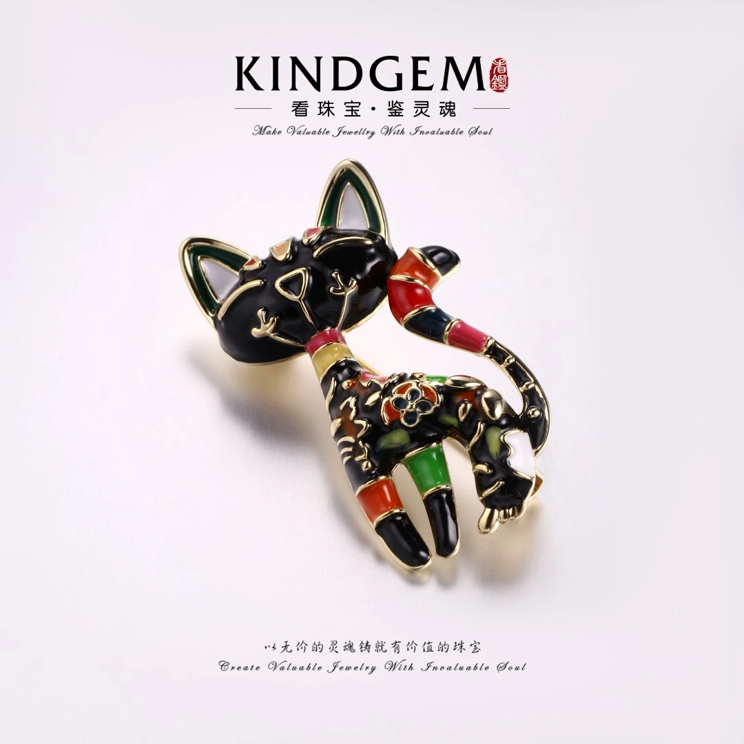 铜合金珐琅胸针 精致简约轻奢高级感时尚百搭胸针 C-32836