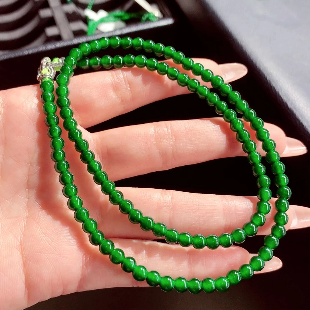 翡翠未镶嵌毛衣链