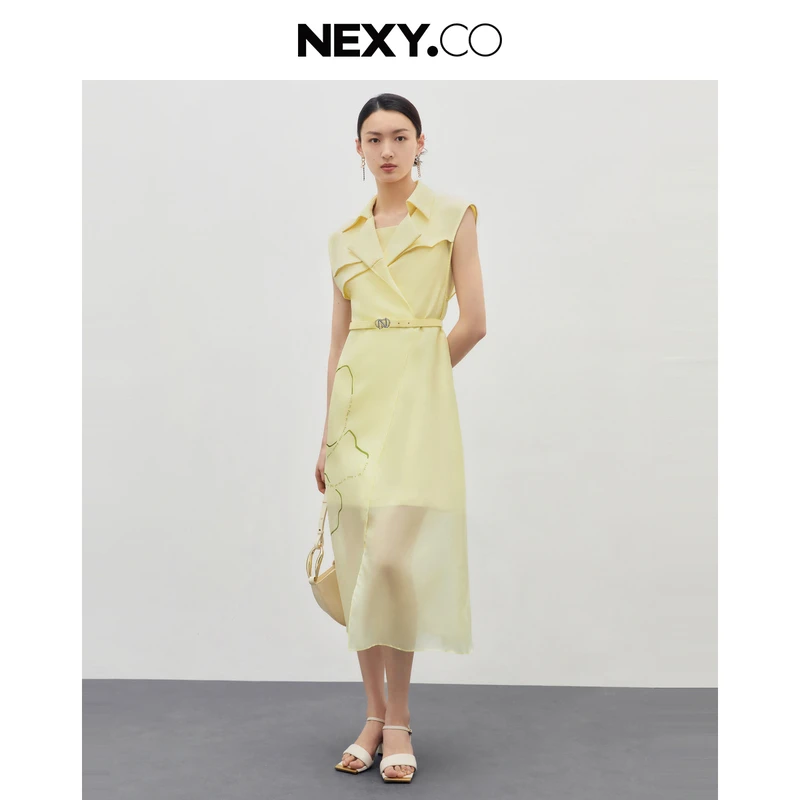 【安雅专属】奈蔻连衣裙春时尚优雅通勤法式轻奢小众XF04380E2