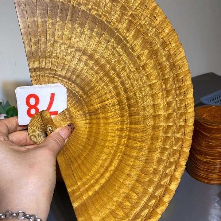 金丝楠再**手金丝楠木扇子