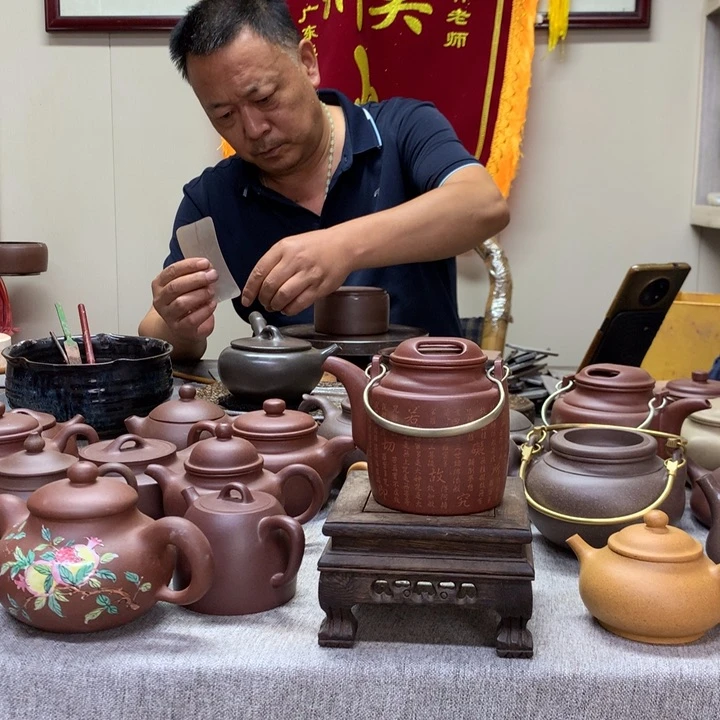 茶壶紫泥小洋桶280 c半手工制作