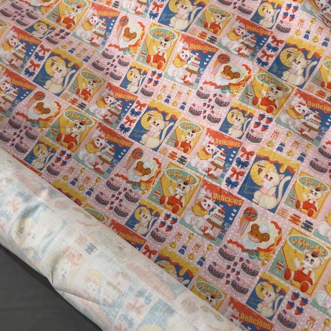 是**呀一米价纯棉平布1.1米宽果子布艺地卷