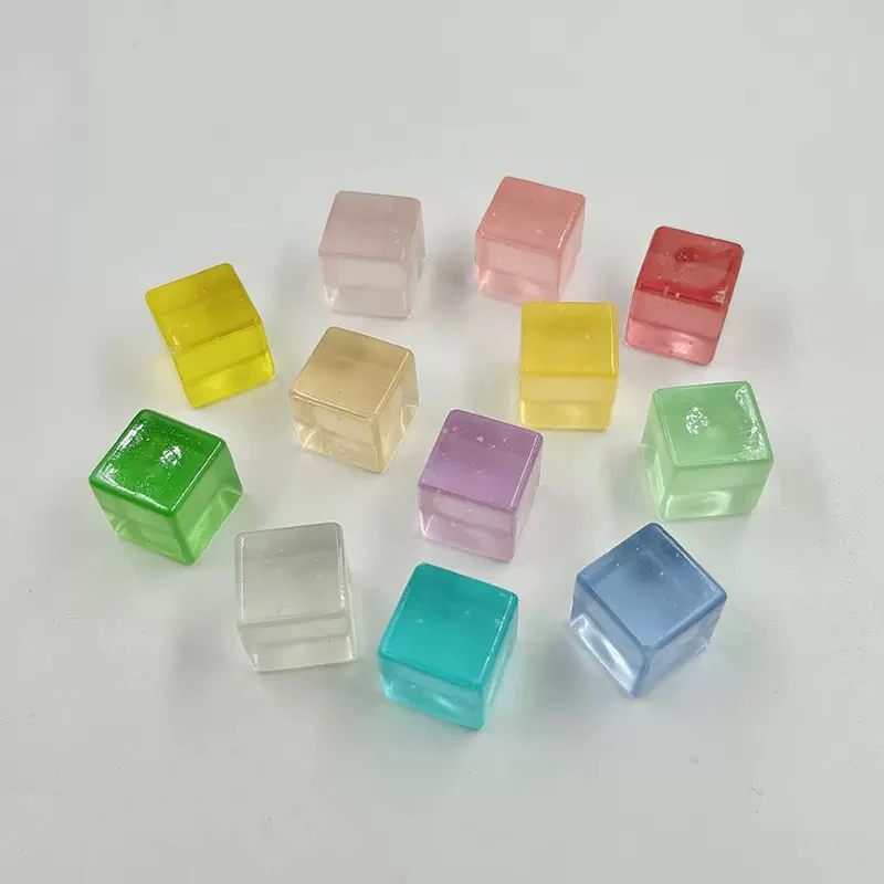 【对对碰浅色系果冻冰块】平面夜光细闪冰块diy摆件