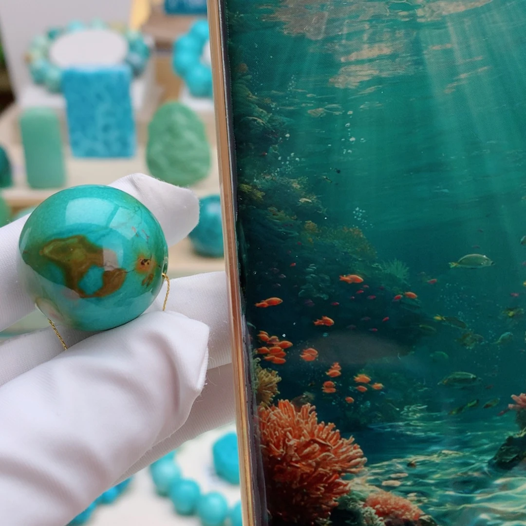 绿松石未镶嵌挂件