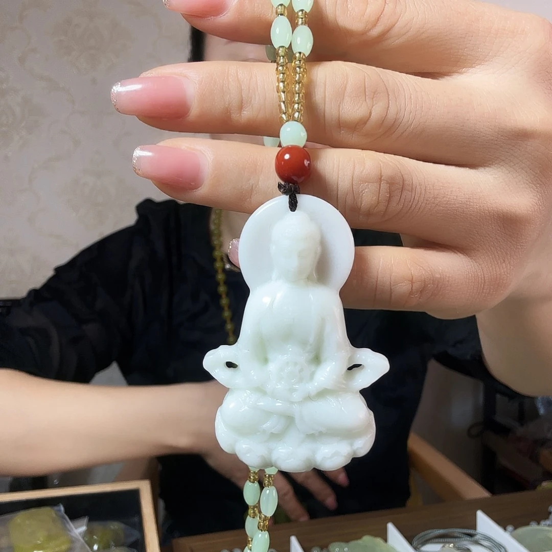 岫玉未镶嵌吊坠(赠链)