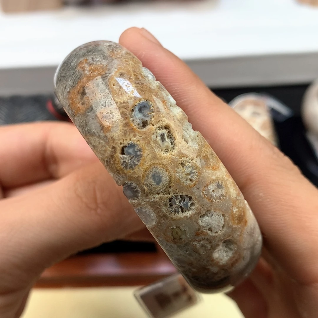【闪购商品】颈饰未镶嵌硅化珊瑚（珊瑚玉）64号好特别54圈