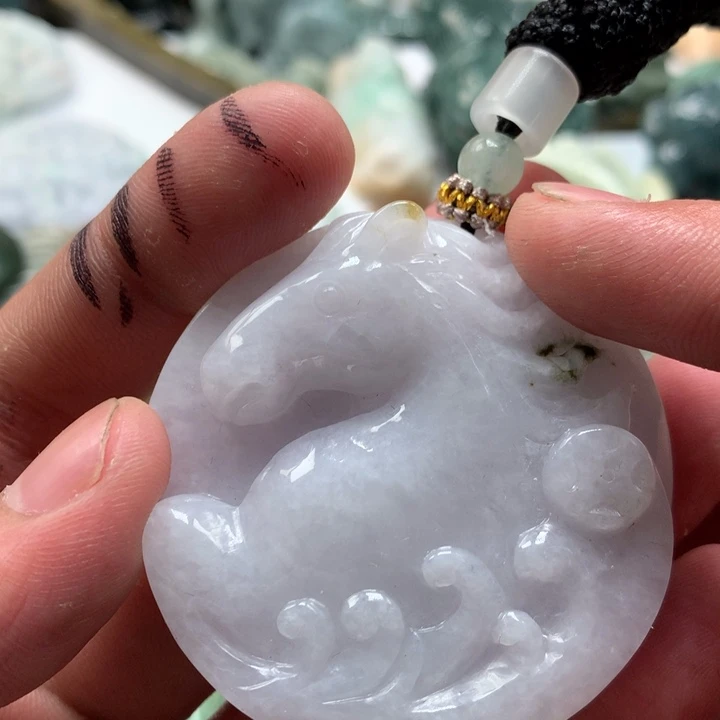 翡翠未镶嵌颈饰保真天然a货翡翠