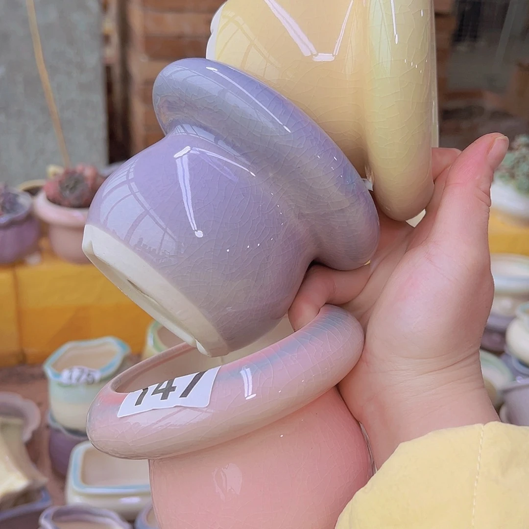 红陶陶瓷花盆当场满12包邮