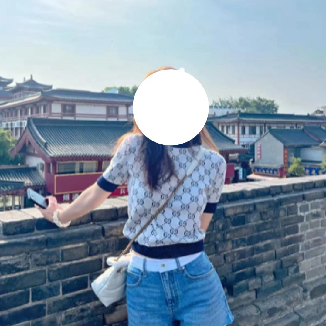 99新 GUCCI/古驰 玄色 灰色老花满印短袖 xs码