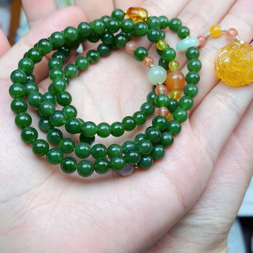 和田玉未镶嵌颈饰06