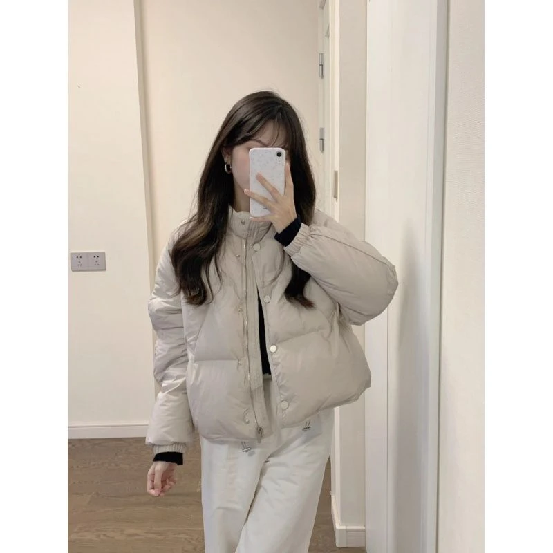 短款立领保暖加厚棉服女秋冬2025新款设计通勤显瘦面包服上衣外套