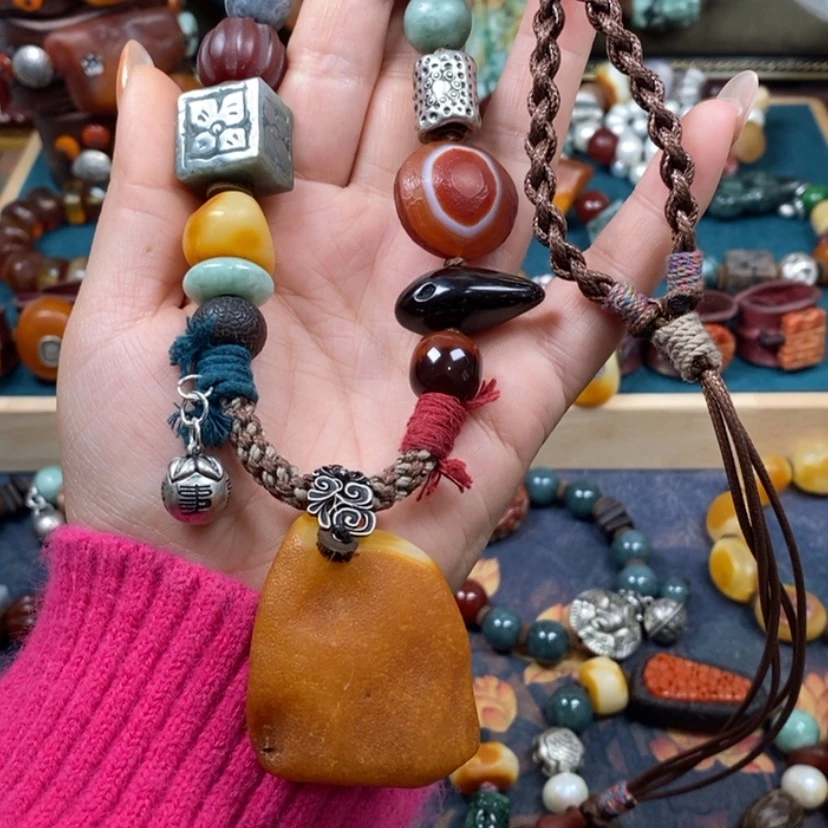 【闪购商品】蜜蜡颈饰未镶嵌项链