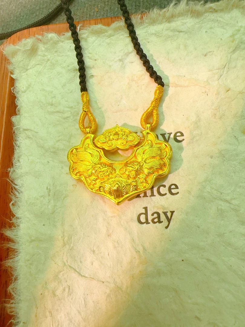 【丁老头甄选】金色鲤鱼吊坠6005