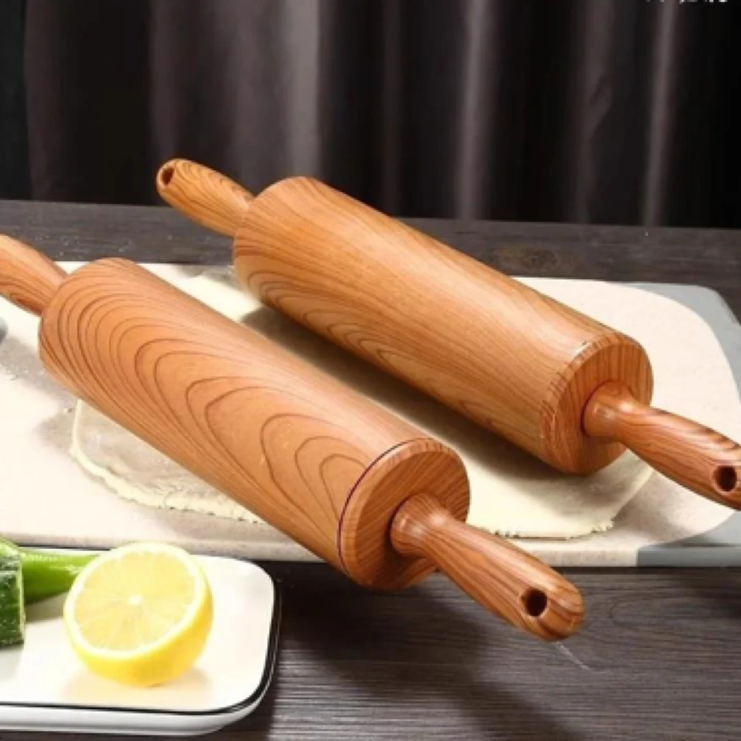 开酥擀面杖滚轴滚轮式家用擀面棍赶面棍饺子皮擀面棒大号走锤面棒