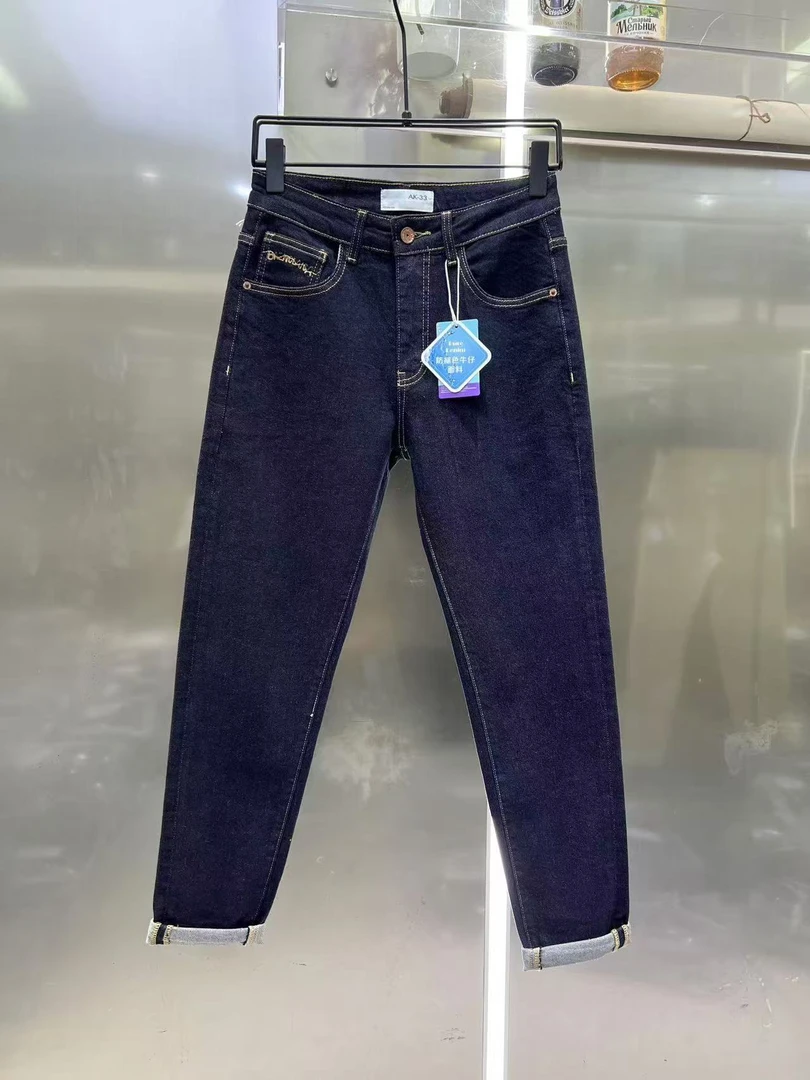 98638新款男士舒适休闲防褪色普洗蓝牛仔裤