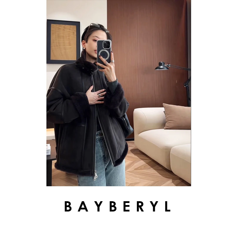 领卷-BAYBERYL老贝飞驰人生*机车酷飒冬厚一体皮衣PY4H2406-11/9