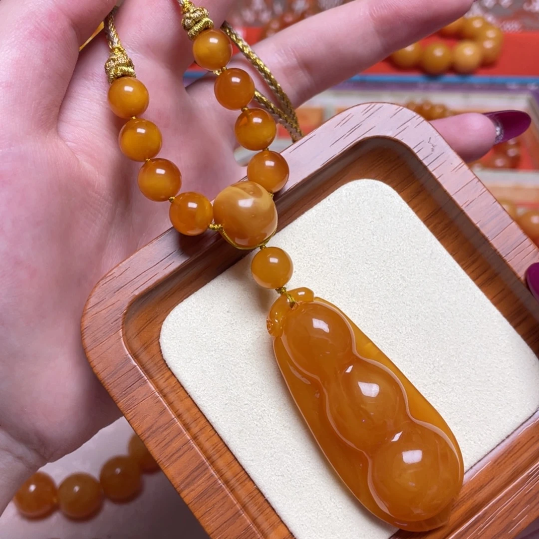 蜜蜡颈饰未镶嵌项链