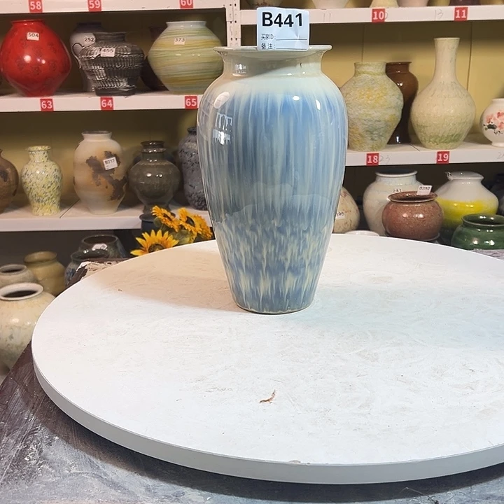 花瓶白泥高28口9。441